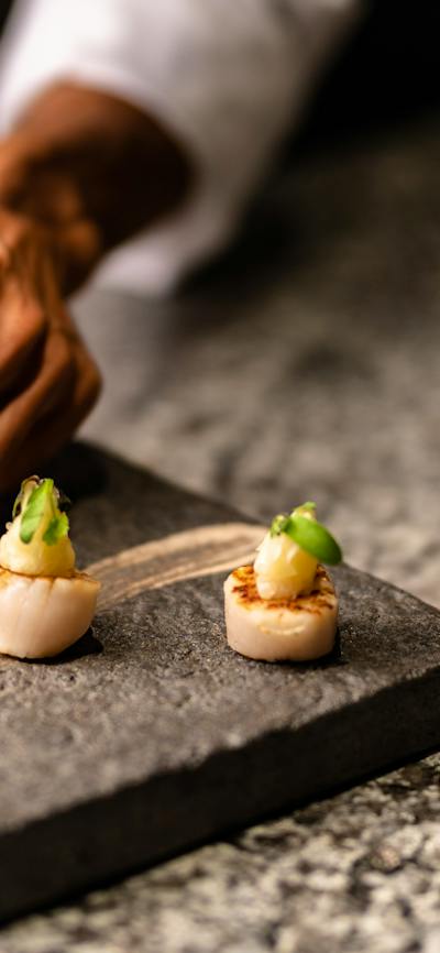 Scallop with pickled apple