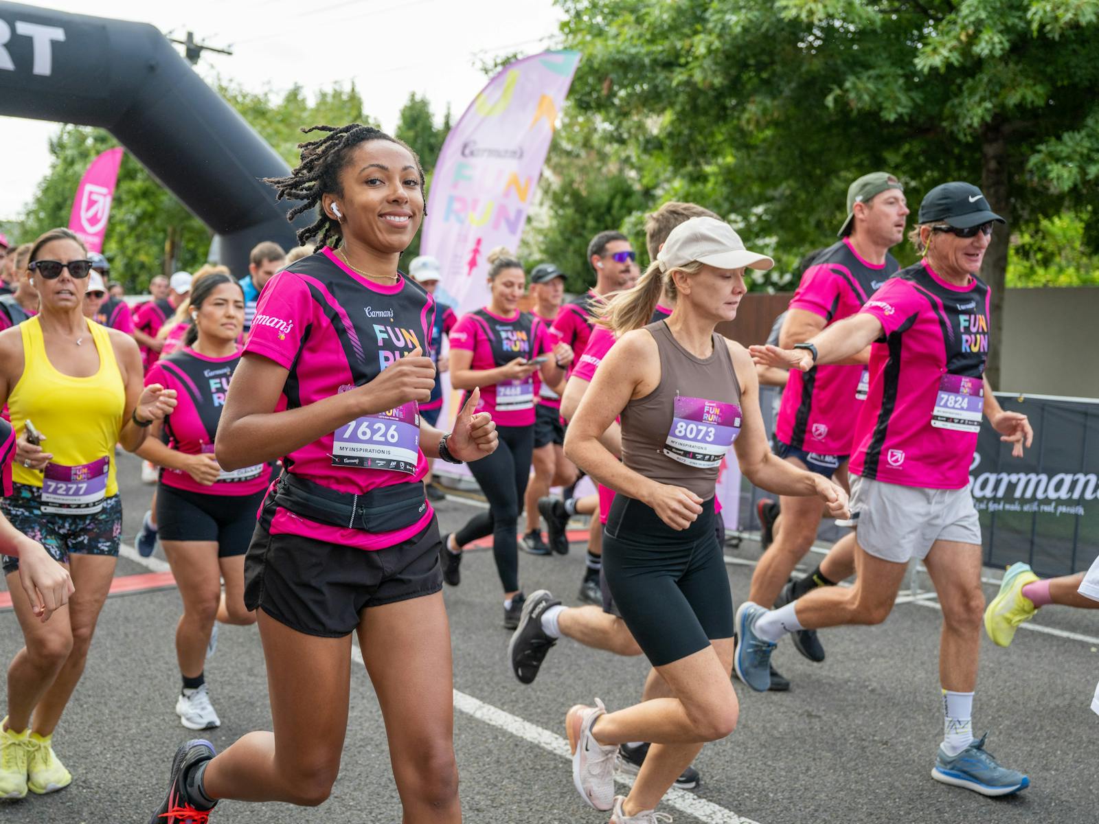 Participants running