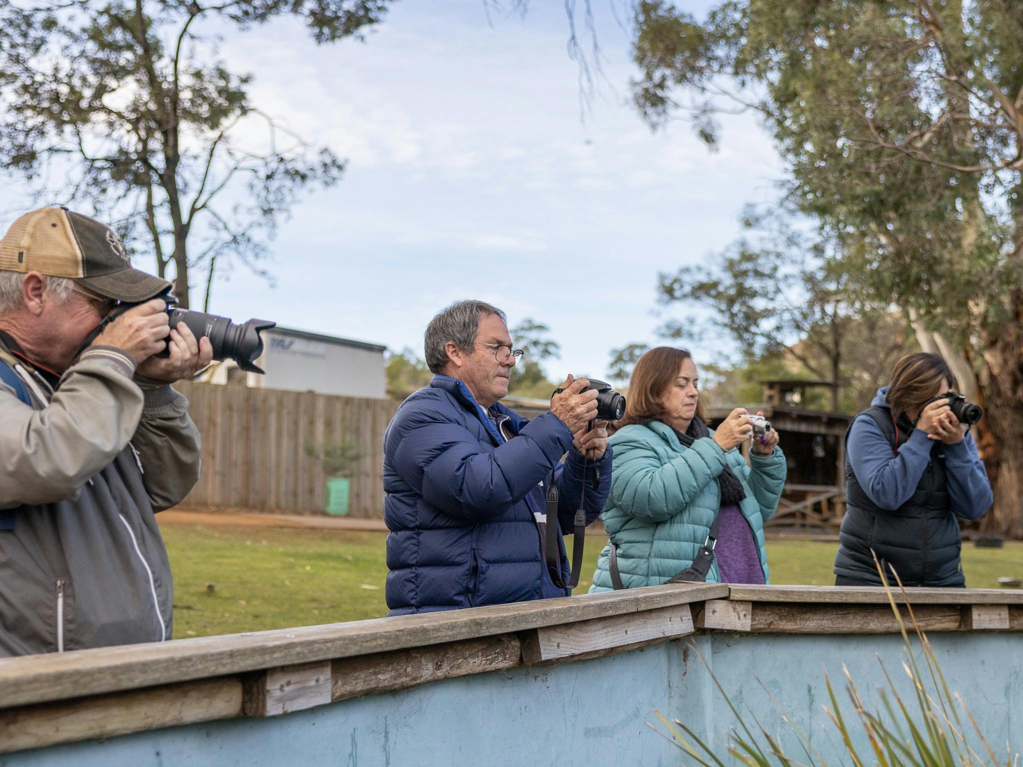 participants and instructor during wildlife photography workshop
