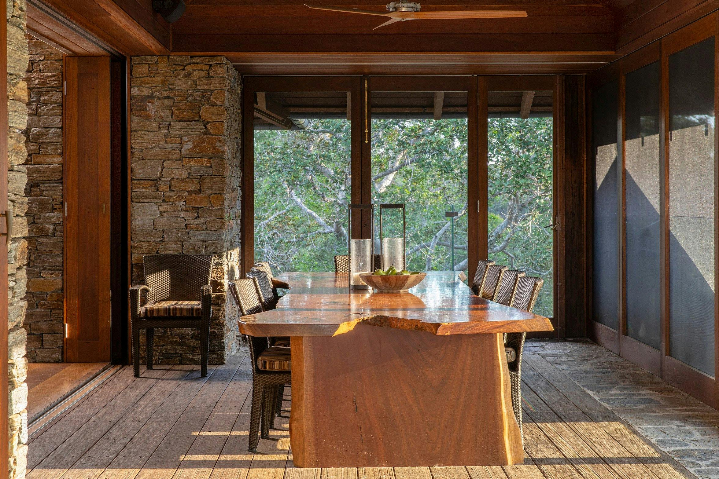 The sun-filled living areas