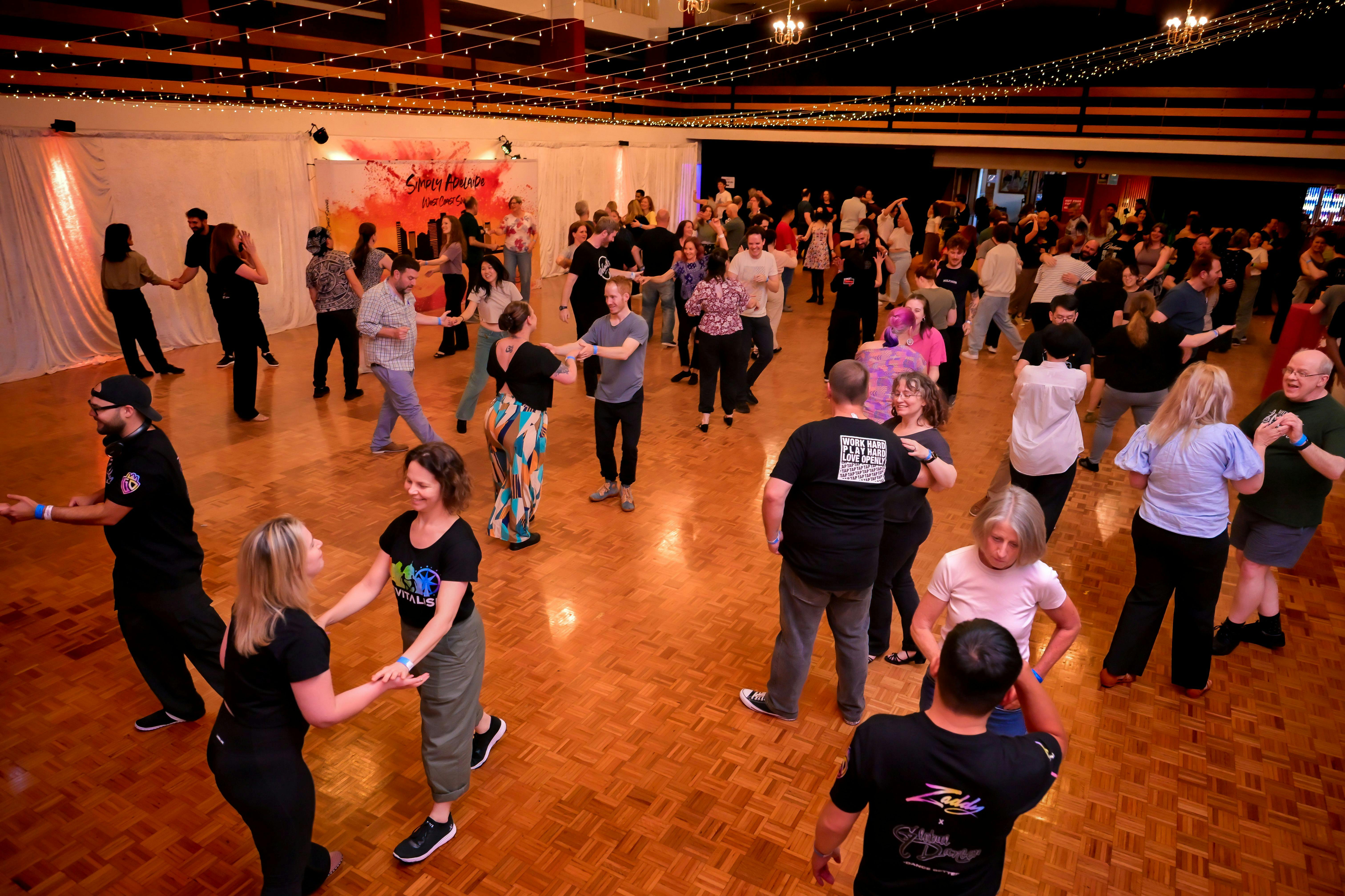 Group shot of social dancing