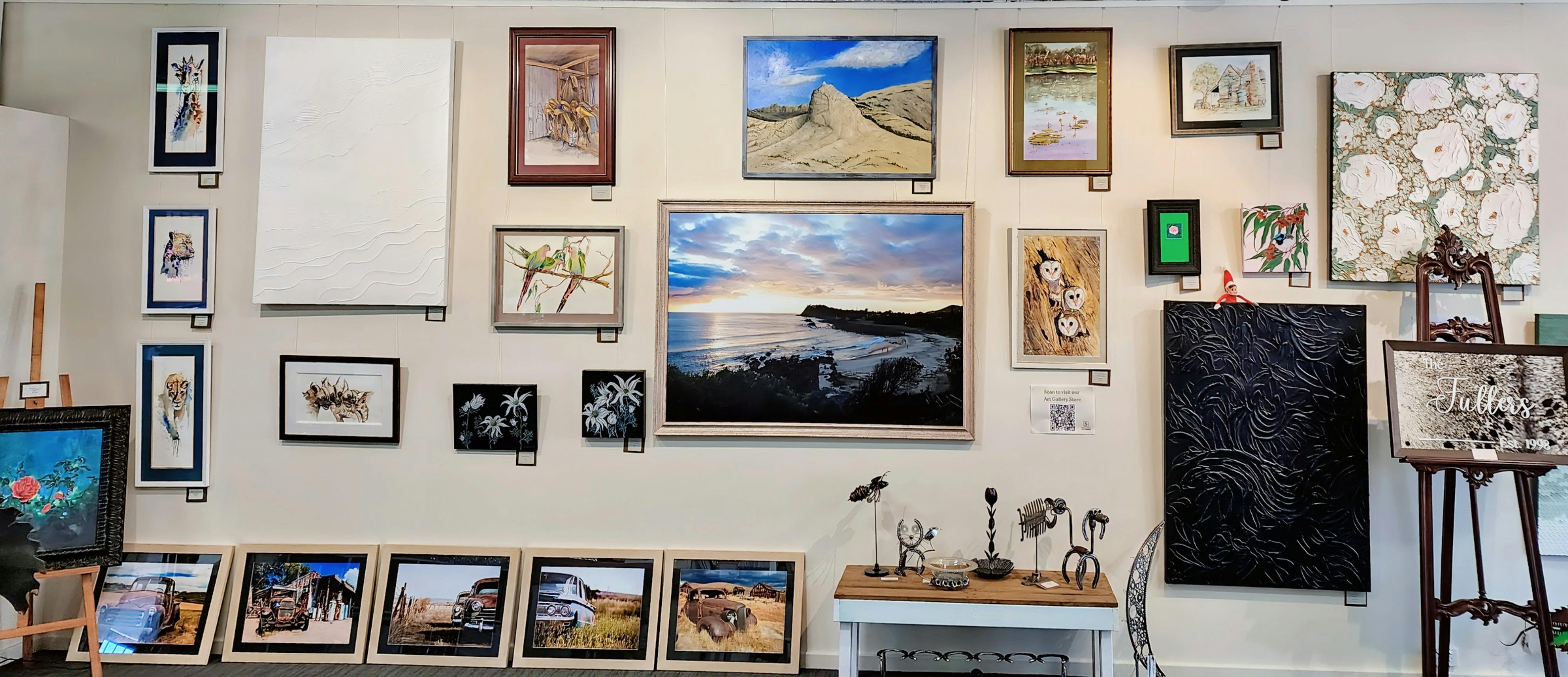 Artworks by Hunter Valley artists - in acrylics, watercolour, inks, oils, pastels and metal art