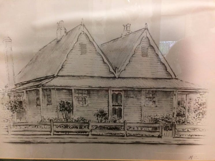 Hand drawing of historic Marthaville