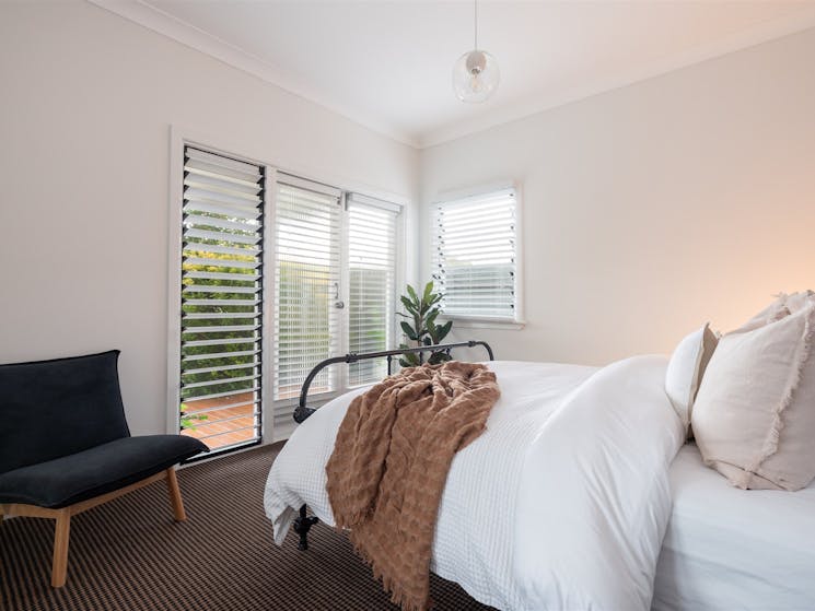 Bedroom with doors