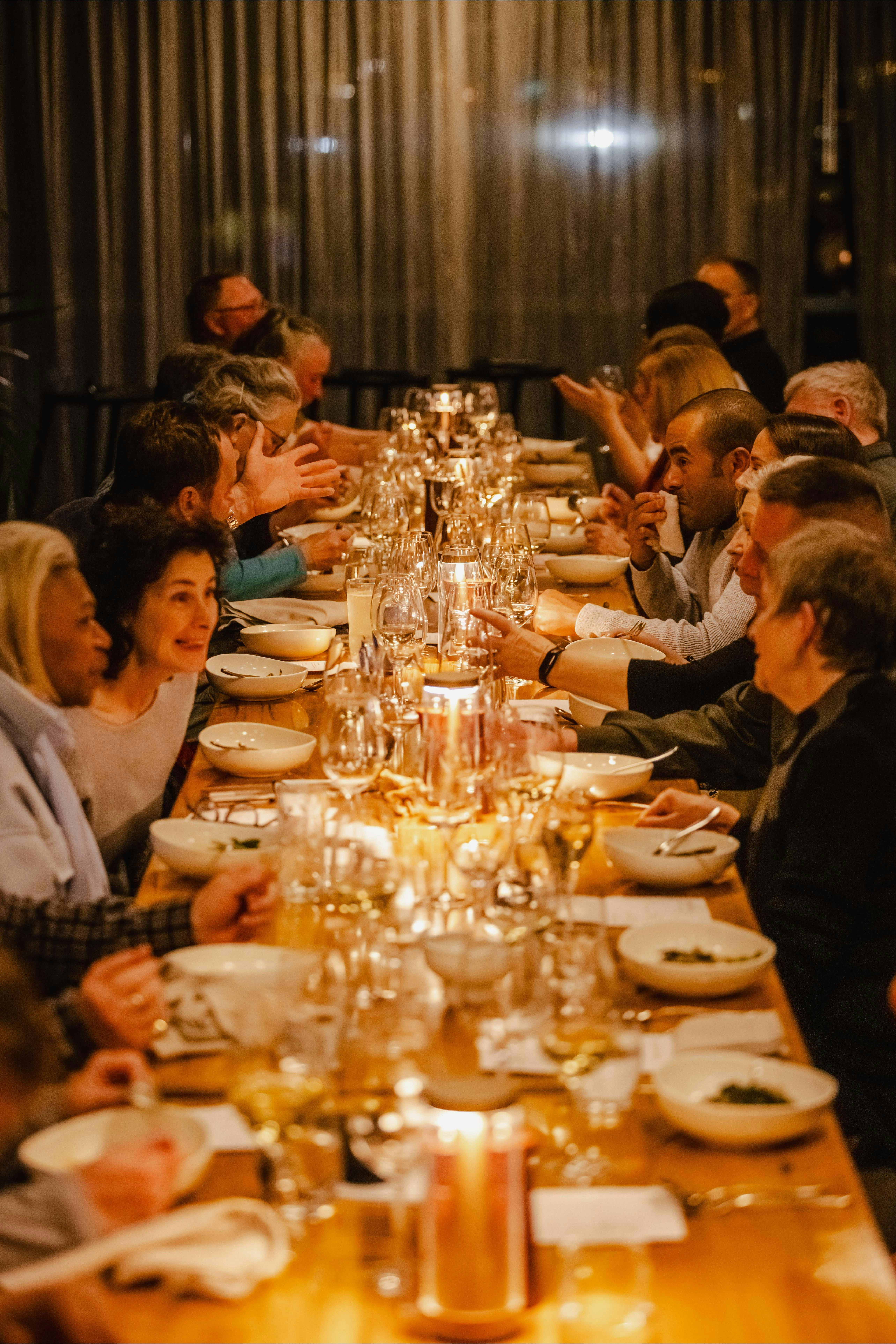 People sharing dinner