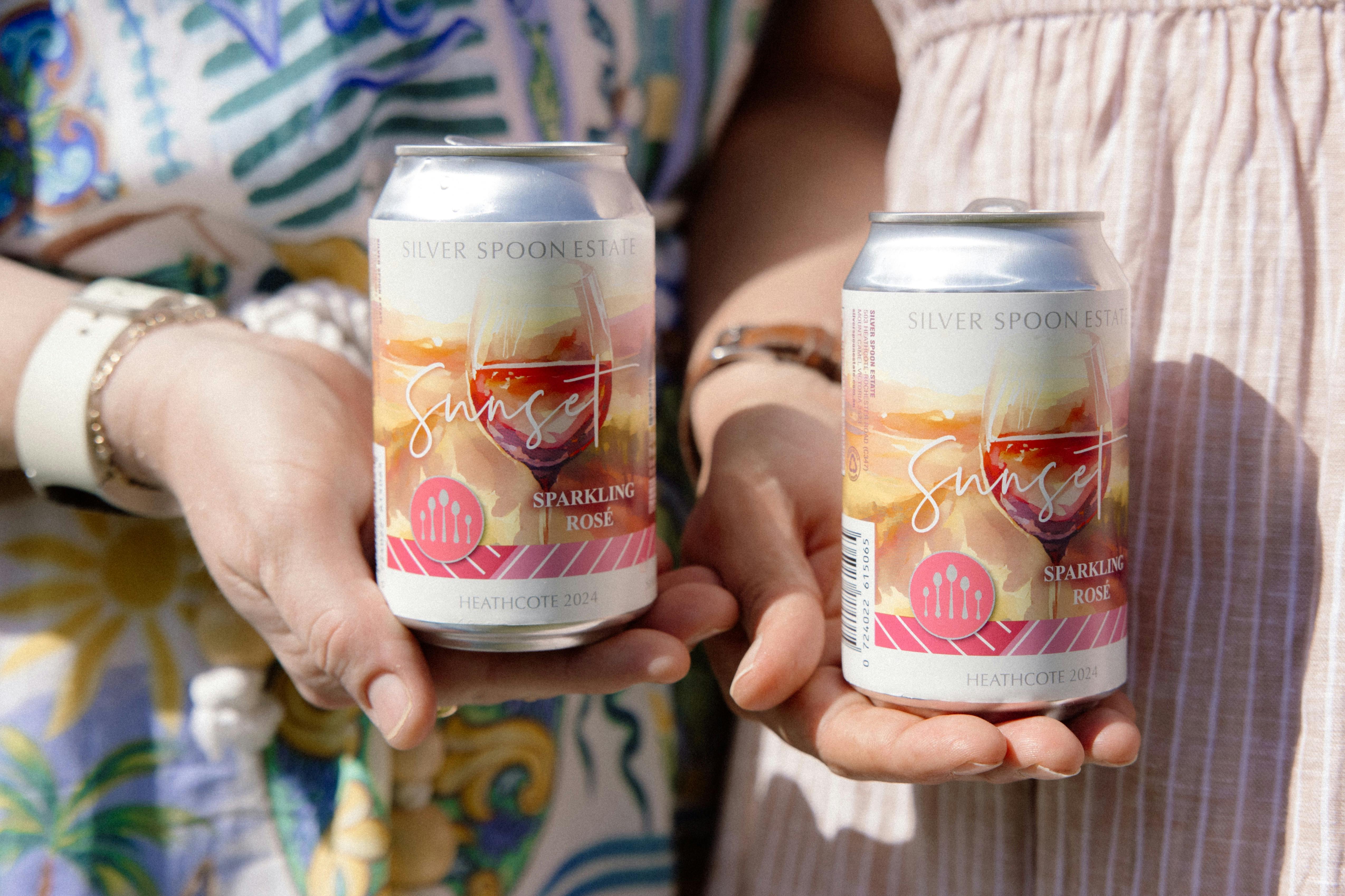 Wine in a can at outdoor event