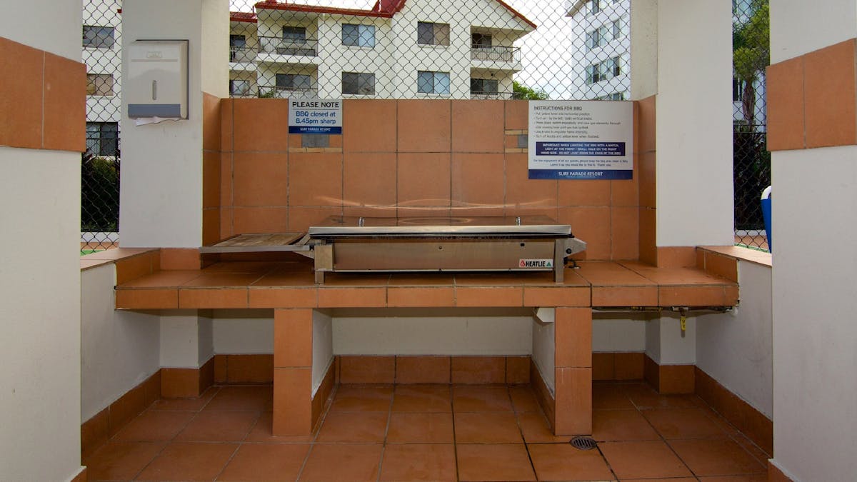 Outdoor entertainment area including Free barbecue and Gymnasium