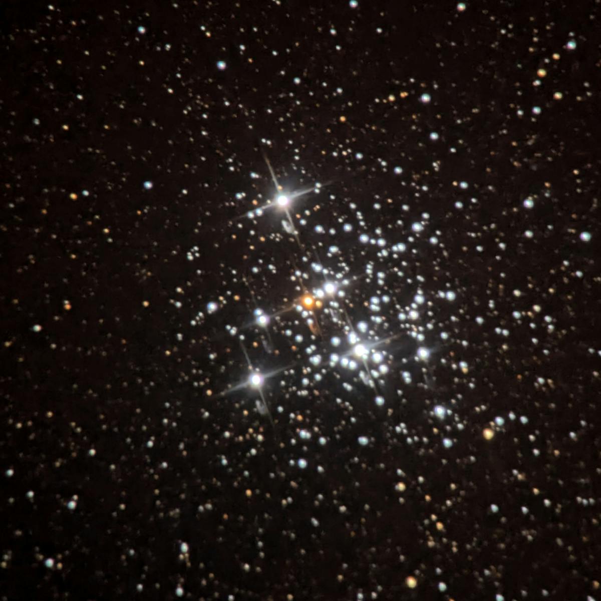 Star cluster through our telescope