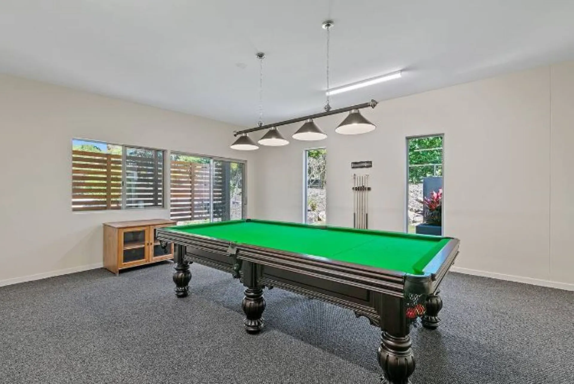 Pool table and additional living space