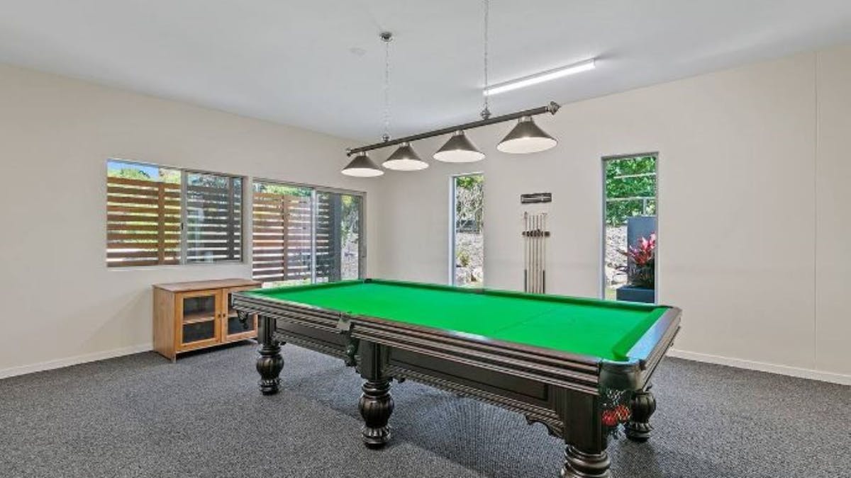 Pool table and additional living space