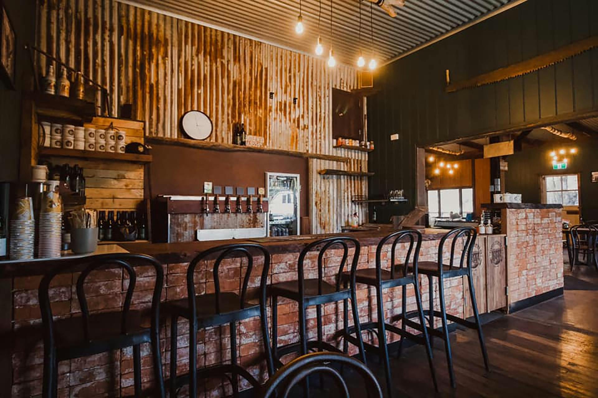 The bar inside the Nannup Brewery