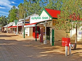 See Loxton' General Store, hairdresser,Saddlery, Chapel, Institute, printers, school room and museum