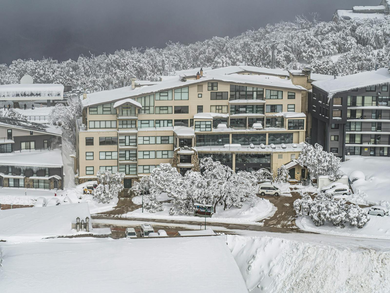 Mt Buller Chalet in the snow