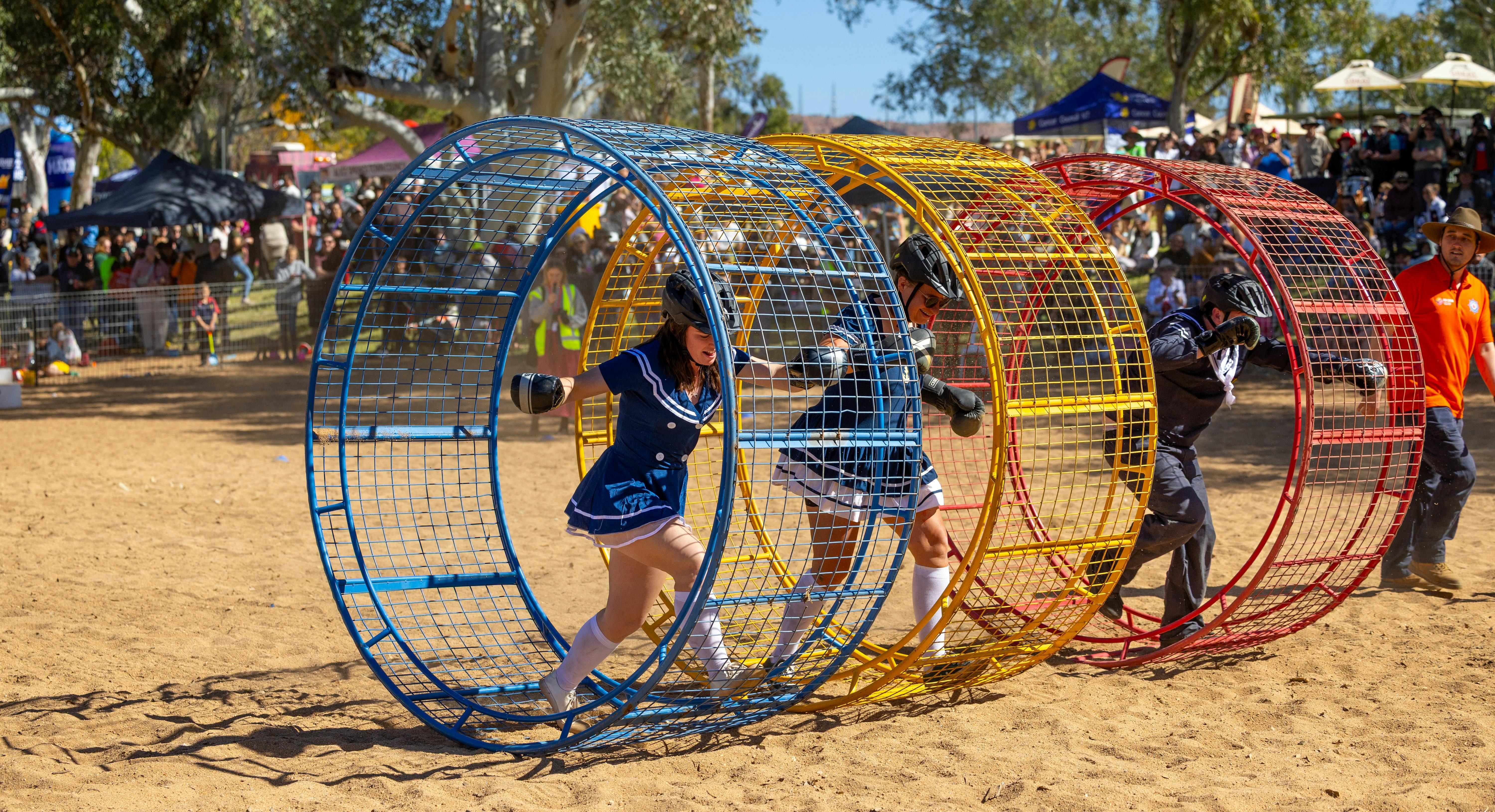 Giant Hamster Wheel Races