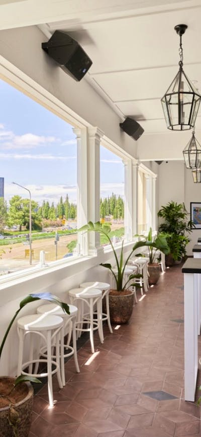 Balcony area of bar
