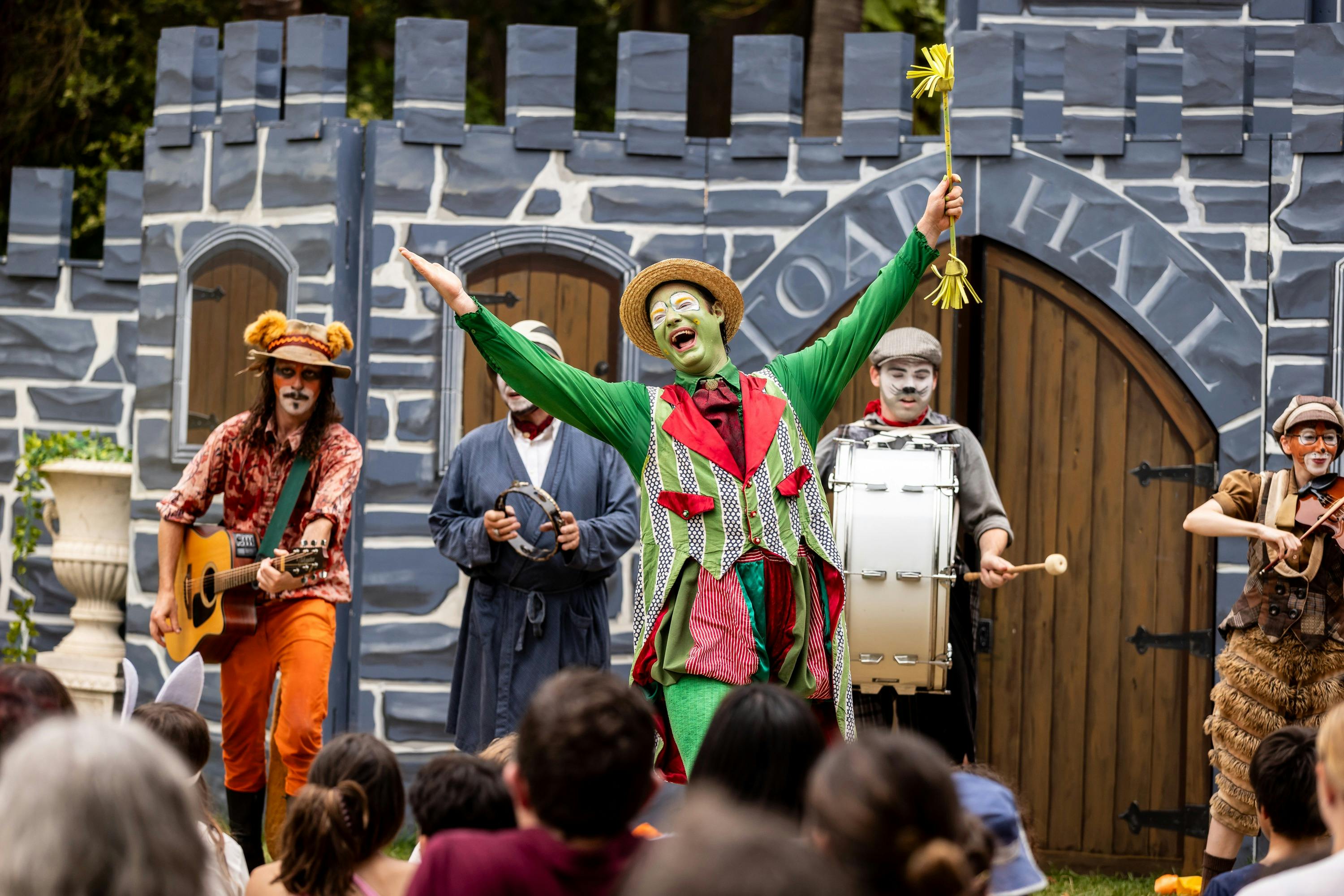 Pictured is Toad Hall with the audience joining along in the song