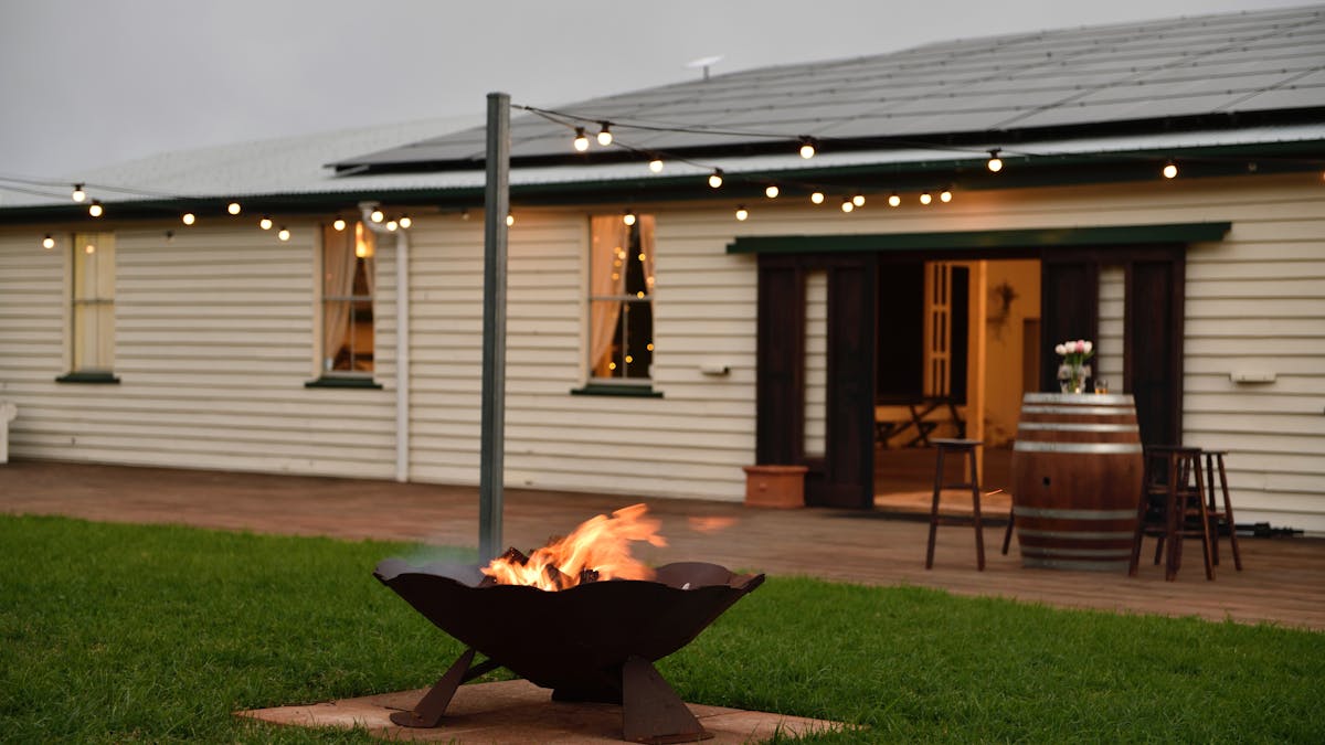 Fire pit on dusk