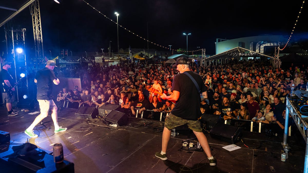 Band playing on stage