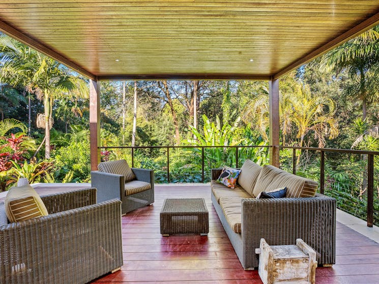 perfectly designed veranda with green views