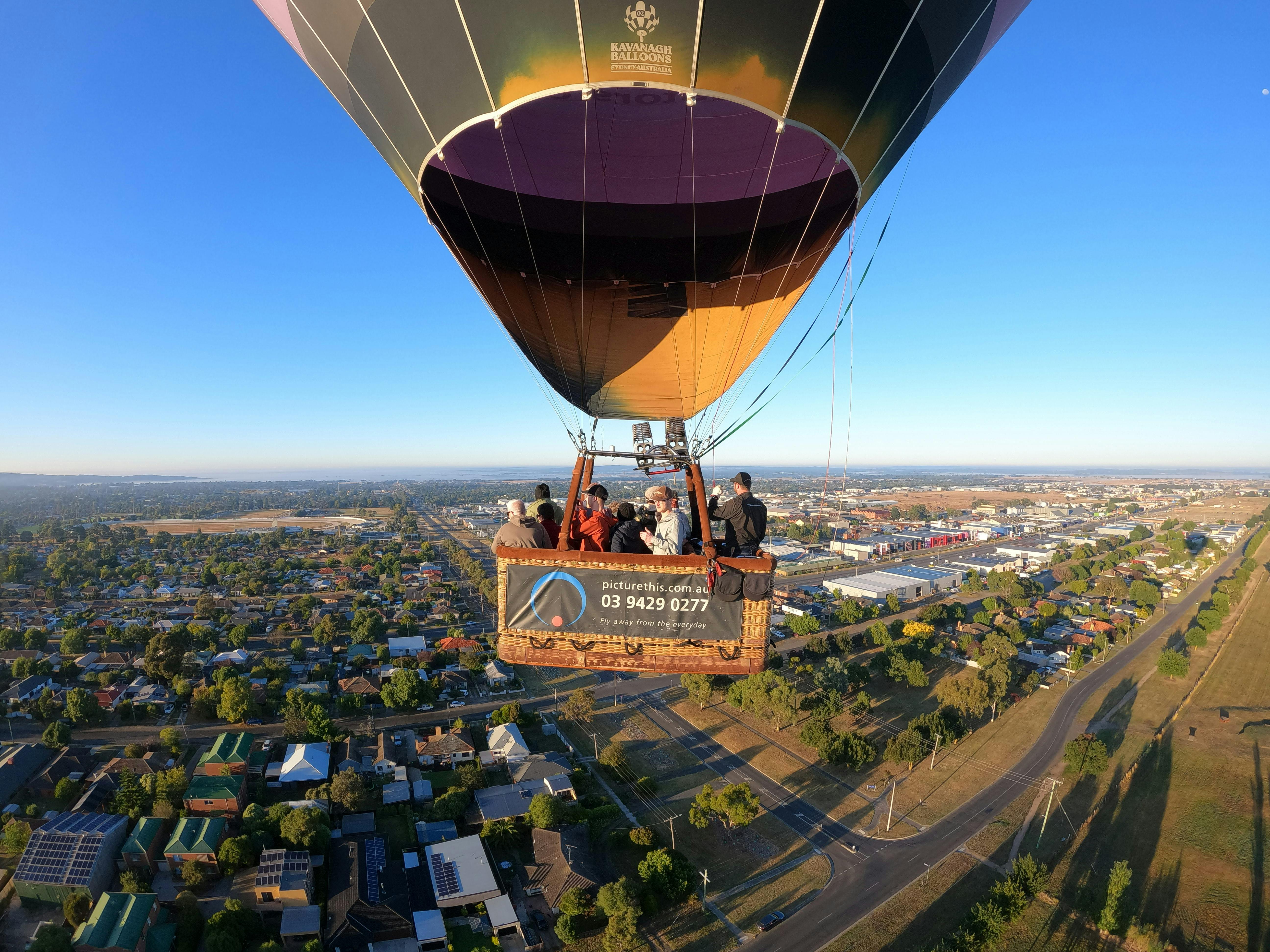 Flying over residential Ballarat