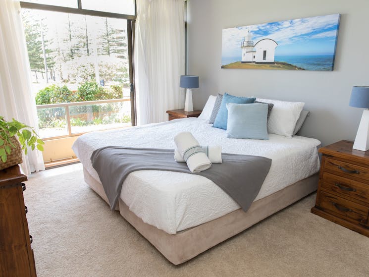 Taranaki Beach House | Opposite Town Beach - Master Bedroom with Ensuite