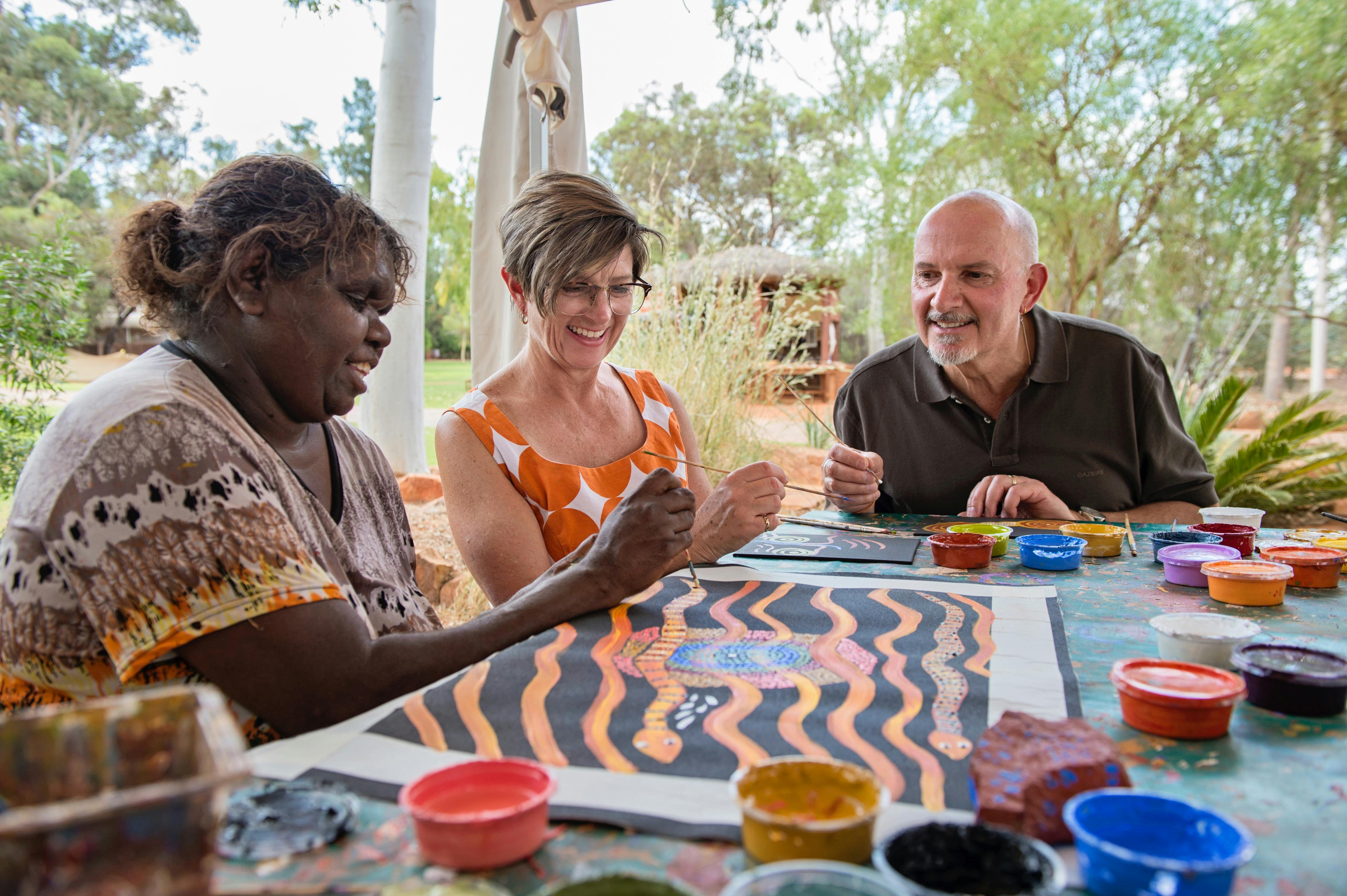 Maruku Arts Dot Painting Workshop - Uluru