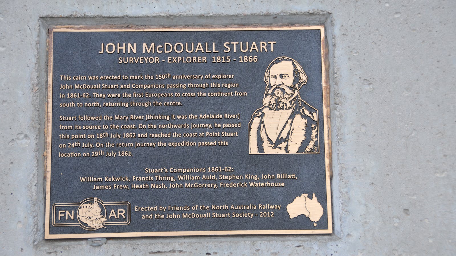 John McDouall Stuart 150th Anniversary