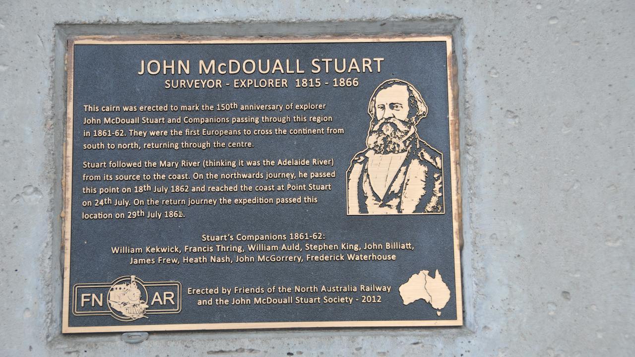 Commemorative plaque forming part of the memorial.