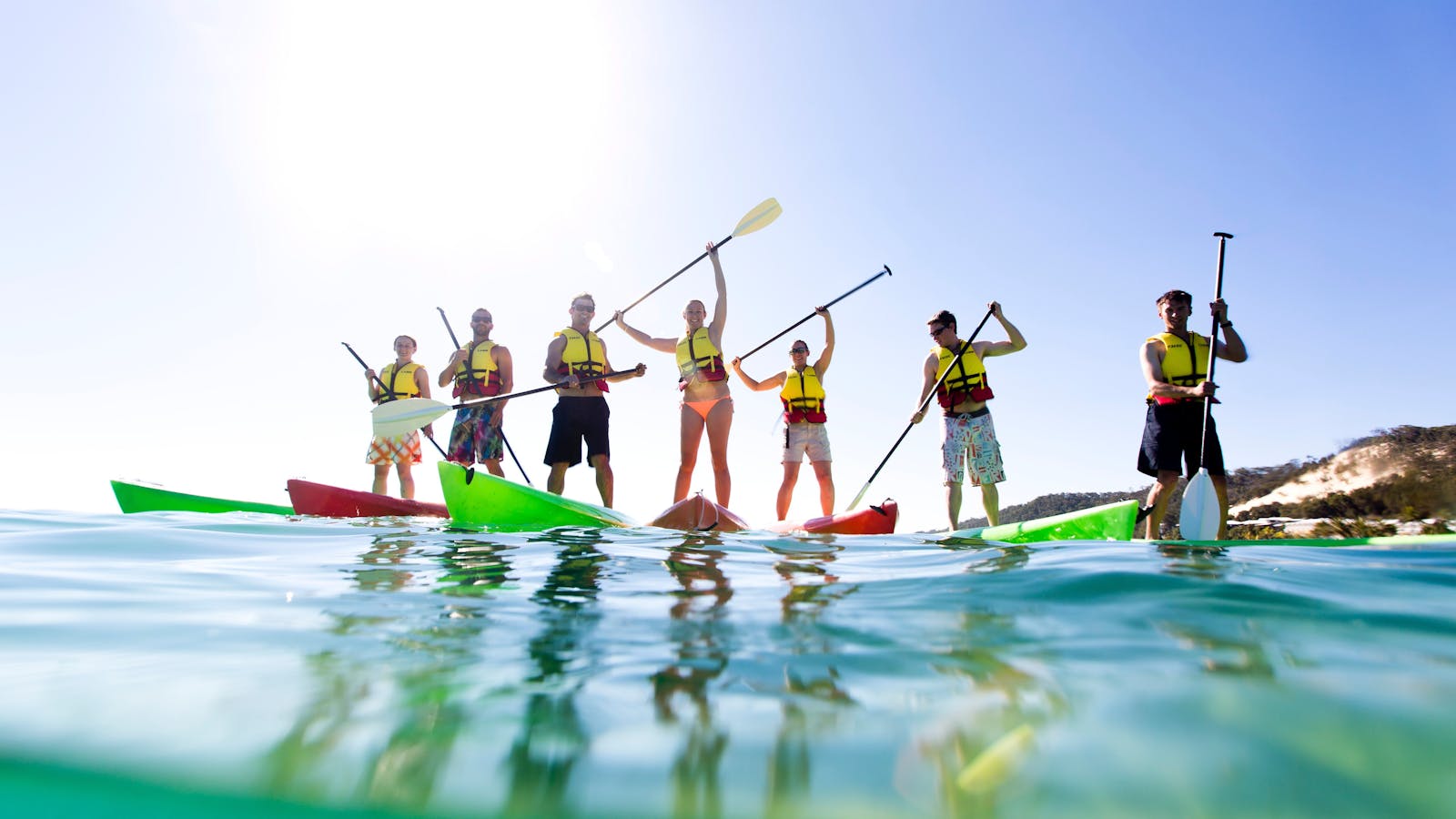 Stand-Up Paddle Boarding in Moreton Island