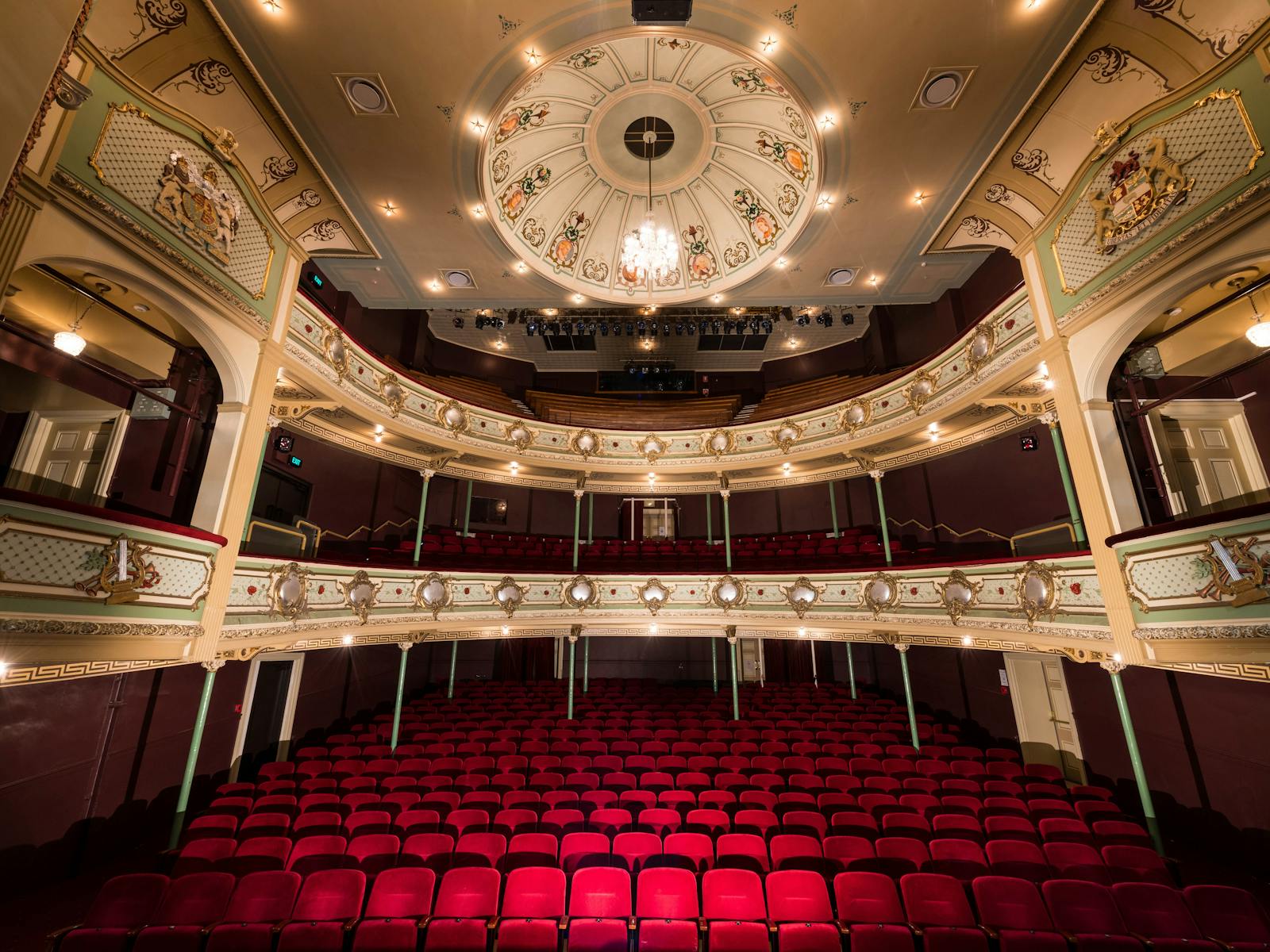 View of the stalls, dress circle and the stalls from the Theare Royal stage