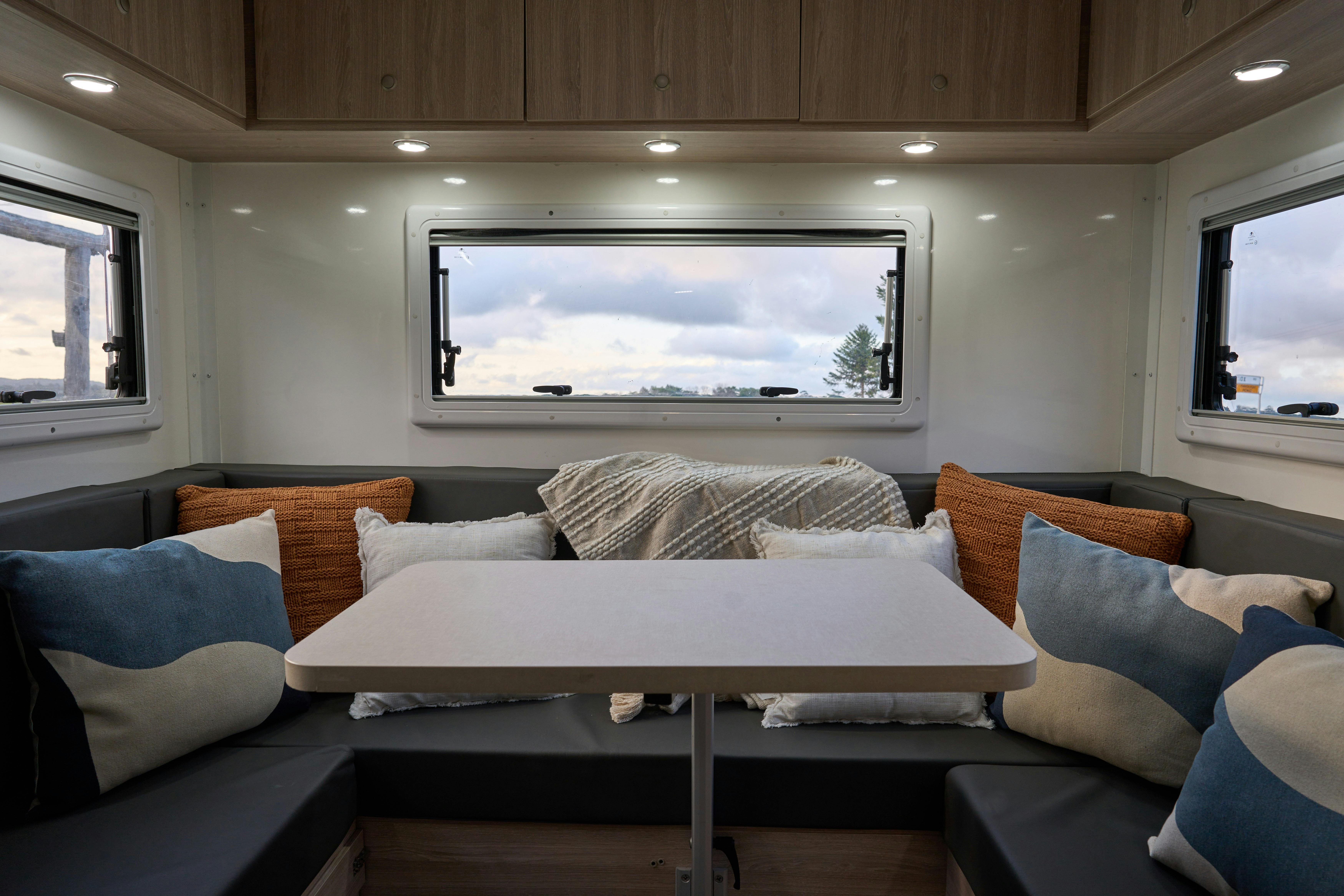 Interior cabin set up of Polaris 6 berth Star RV motorhome