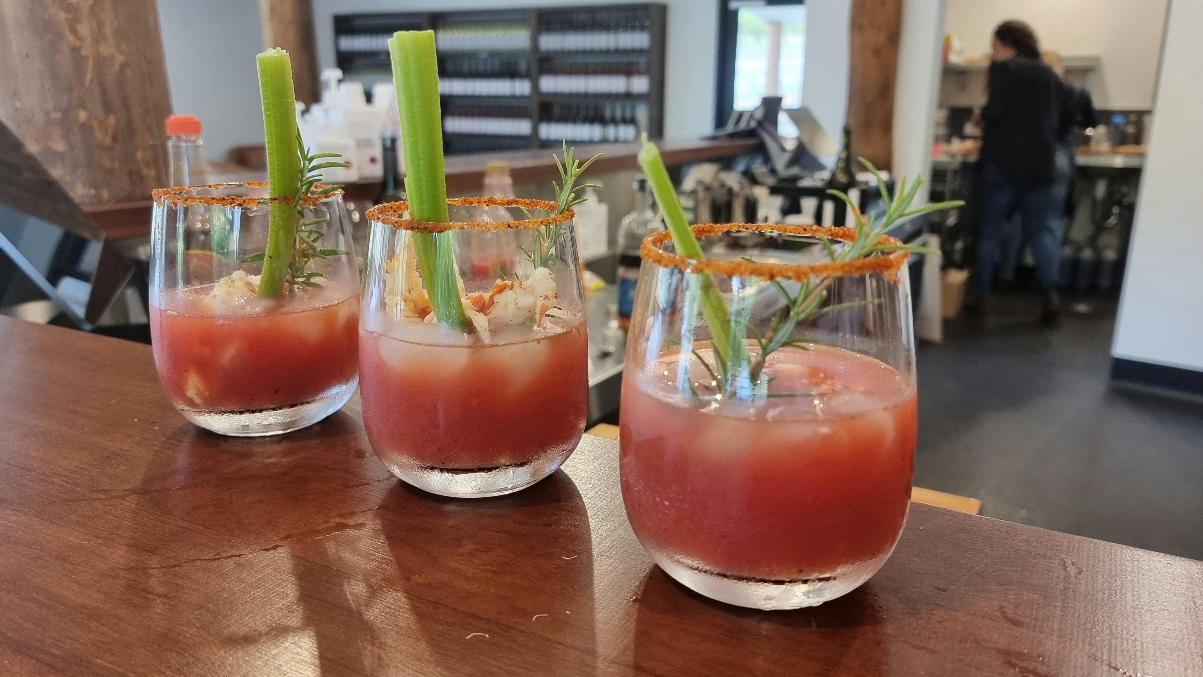 3 glasses of cocktails
