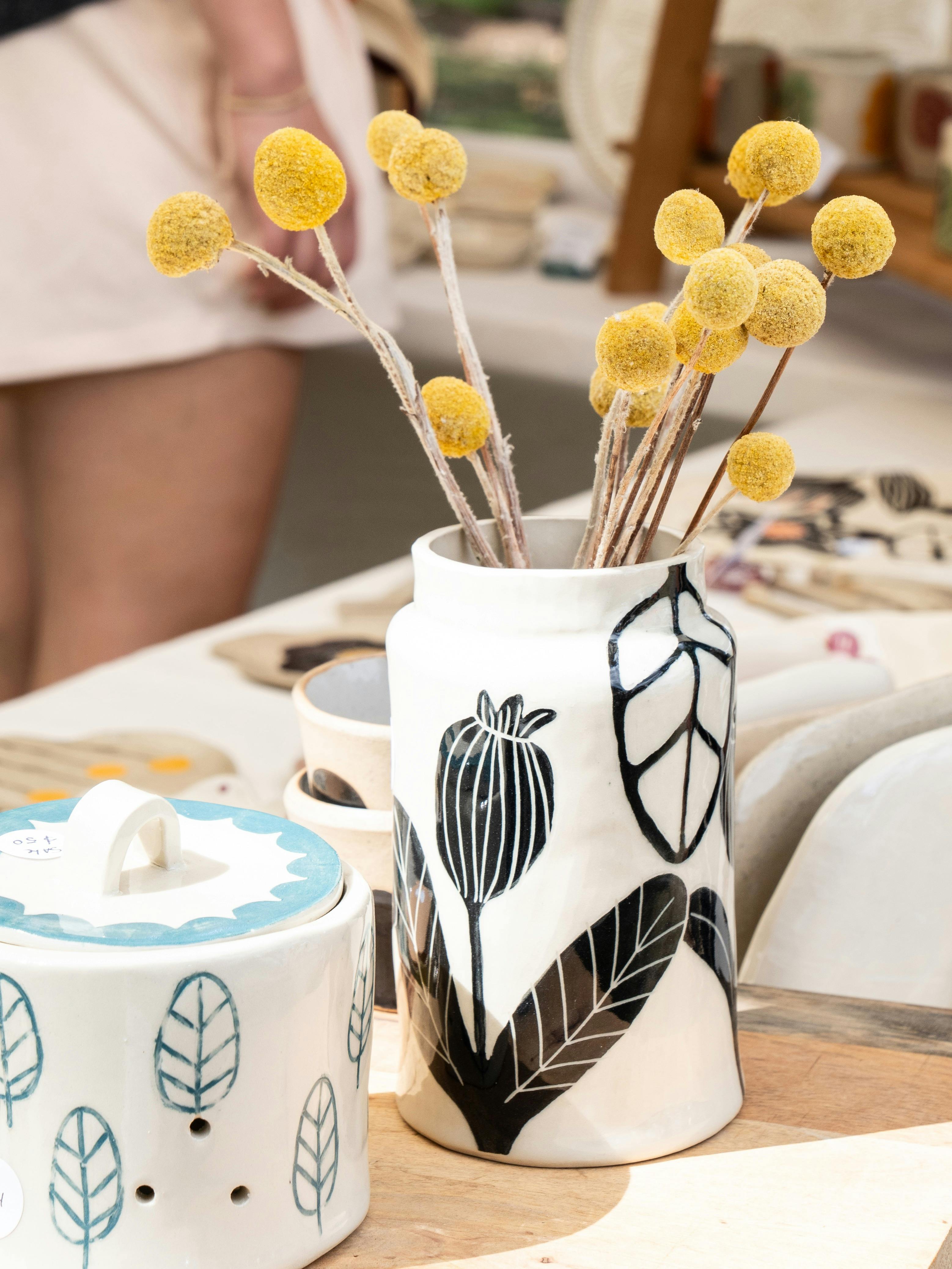 Mansfield Pottery Festival where potters sell direct to the public. Saturday, Labour Day weekend