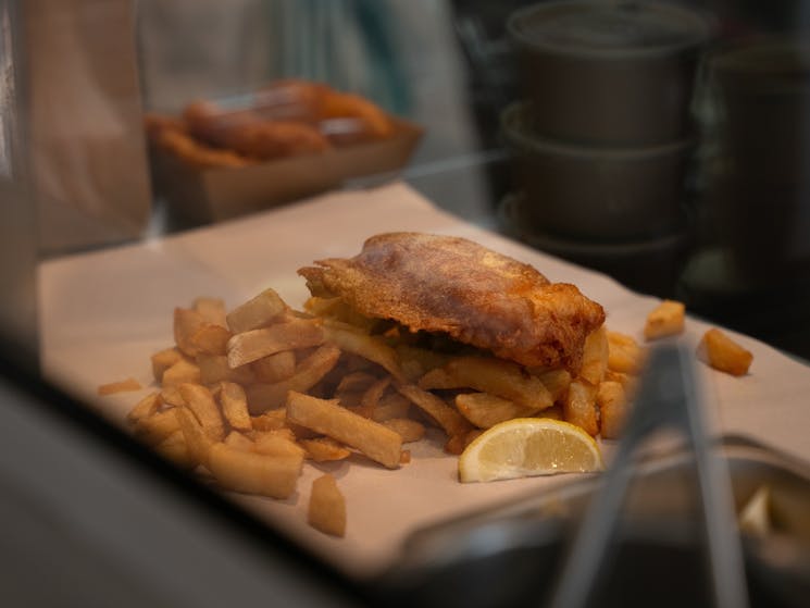 Rosie’s Fish and Chips, beer battered fish and chips