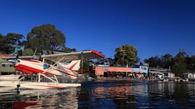 Restaurant arrivals by seaplane