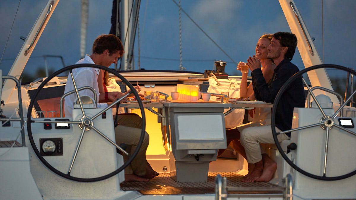 Romantic Dinners onboard your Bareboat Charter Holiday