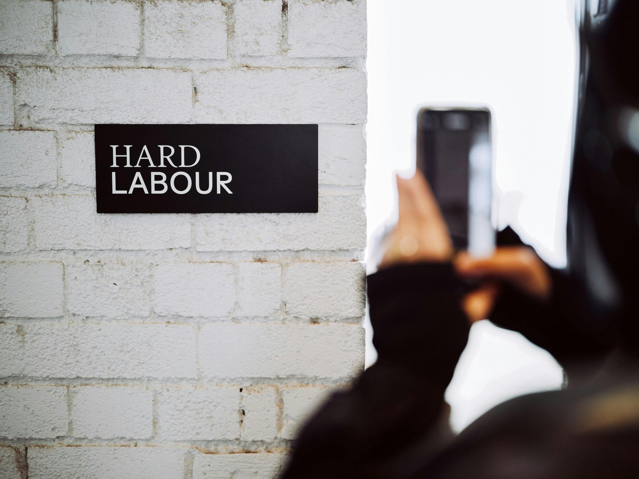 Photographing a sign