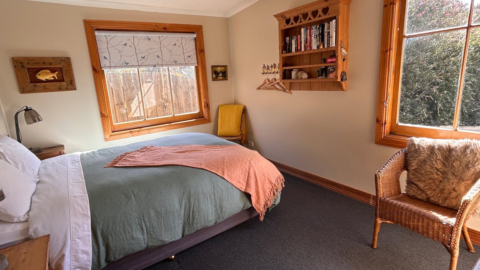 main queen bedroom next to bathroom 1