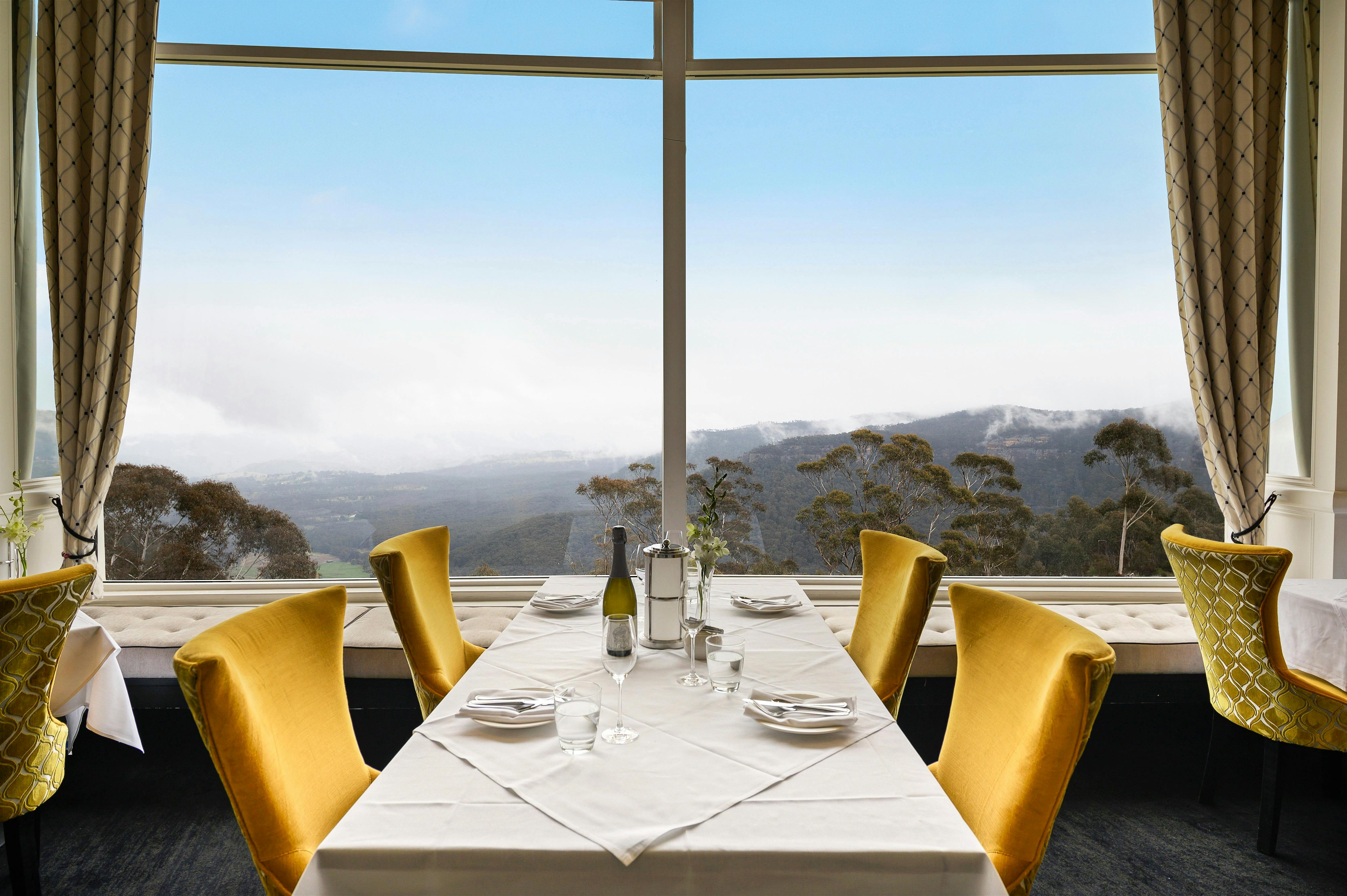 Table set for dinner at The Wintergarden