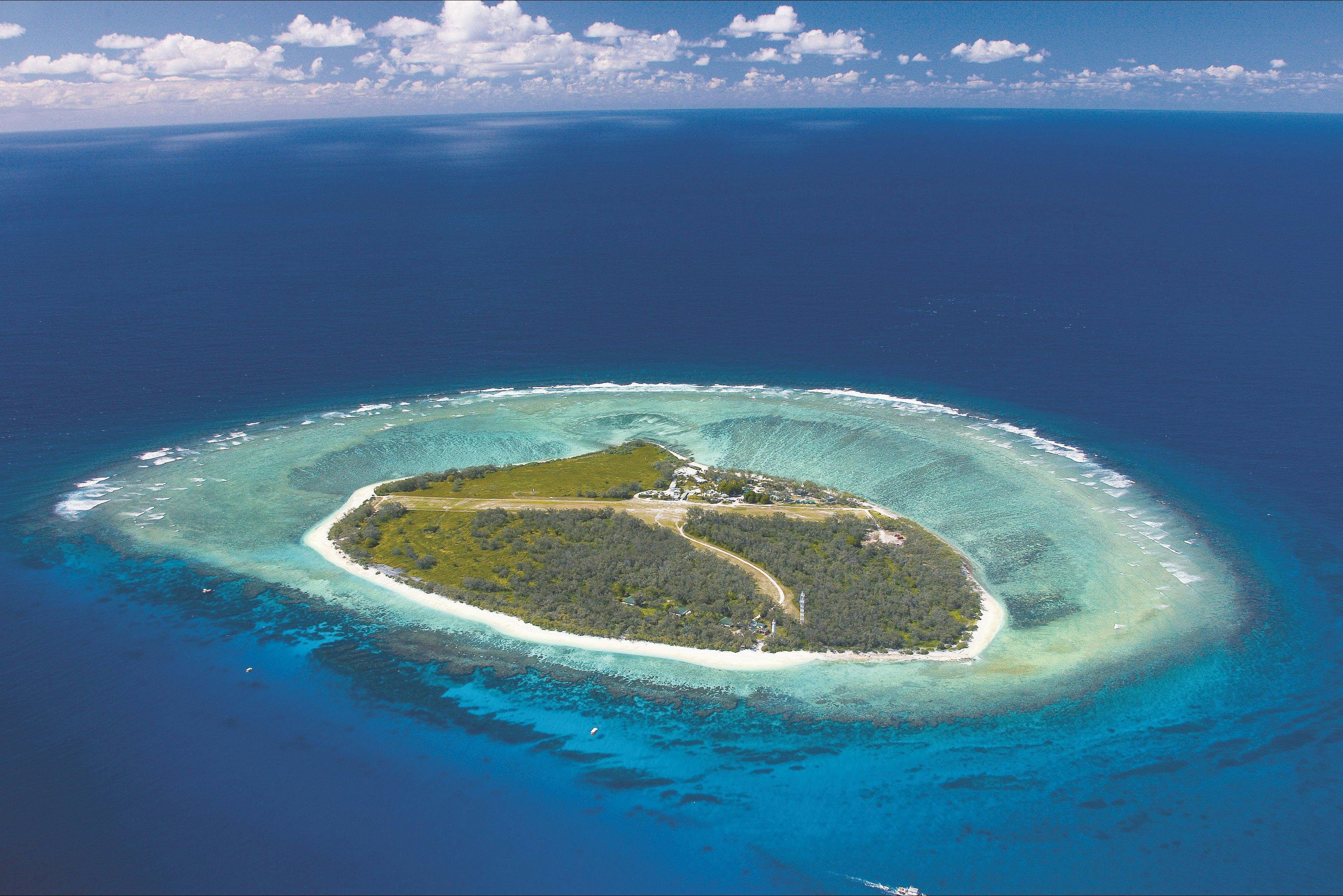 Aerial photo of Lady Elliot Island