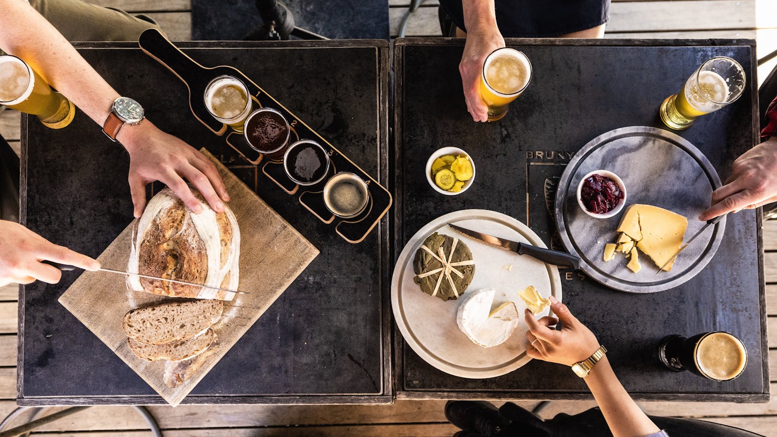 Artisan cheese platter to share
