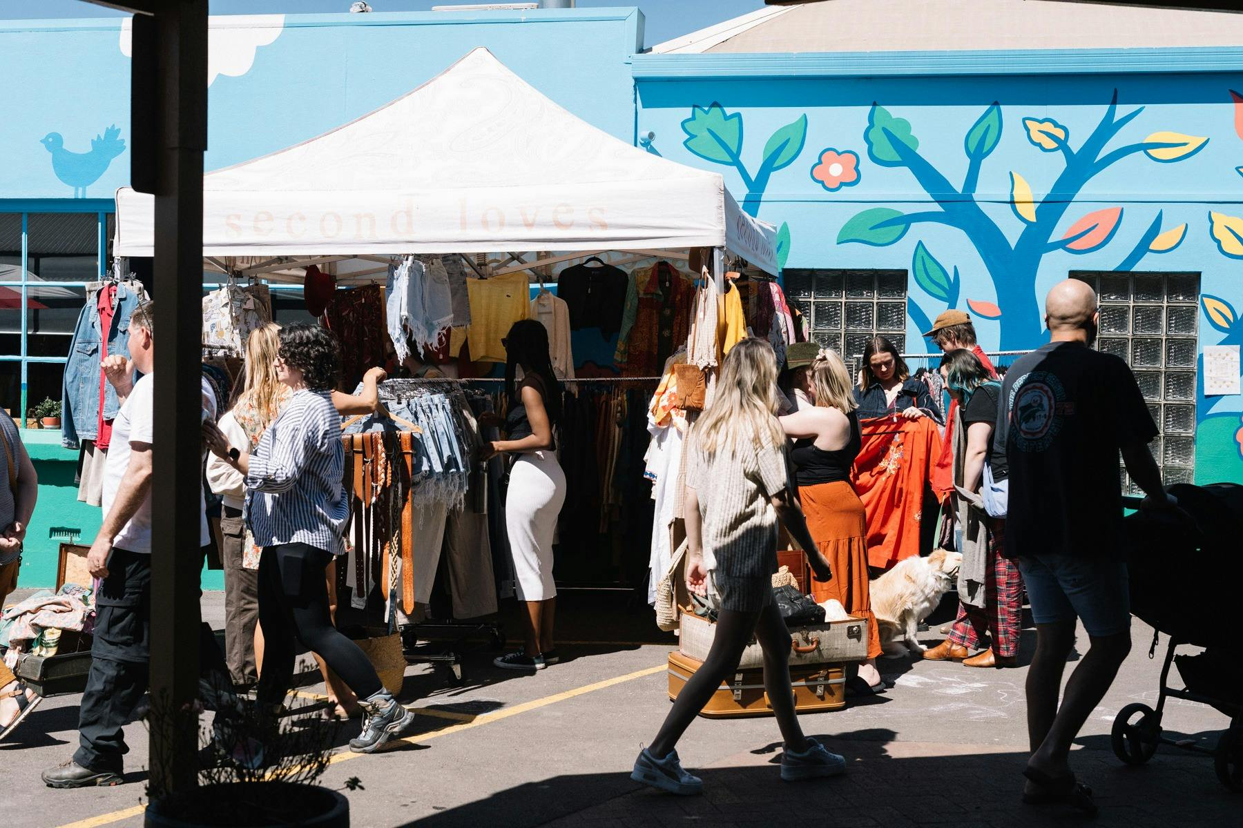 Stirling Laneways market stalls