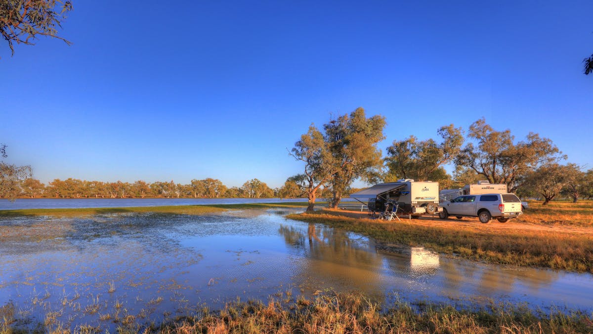 Lakeside camping