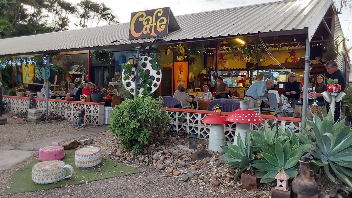 cafe with lights