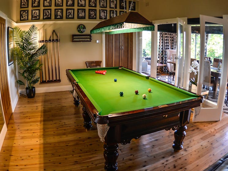 Private Billiard Room with views across the Jamison Valley