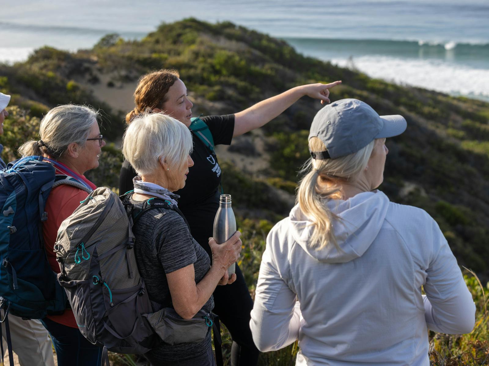 guides pointing out the sites on Bruny Island
