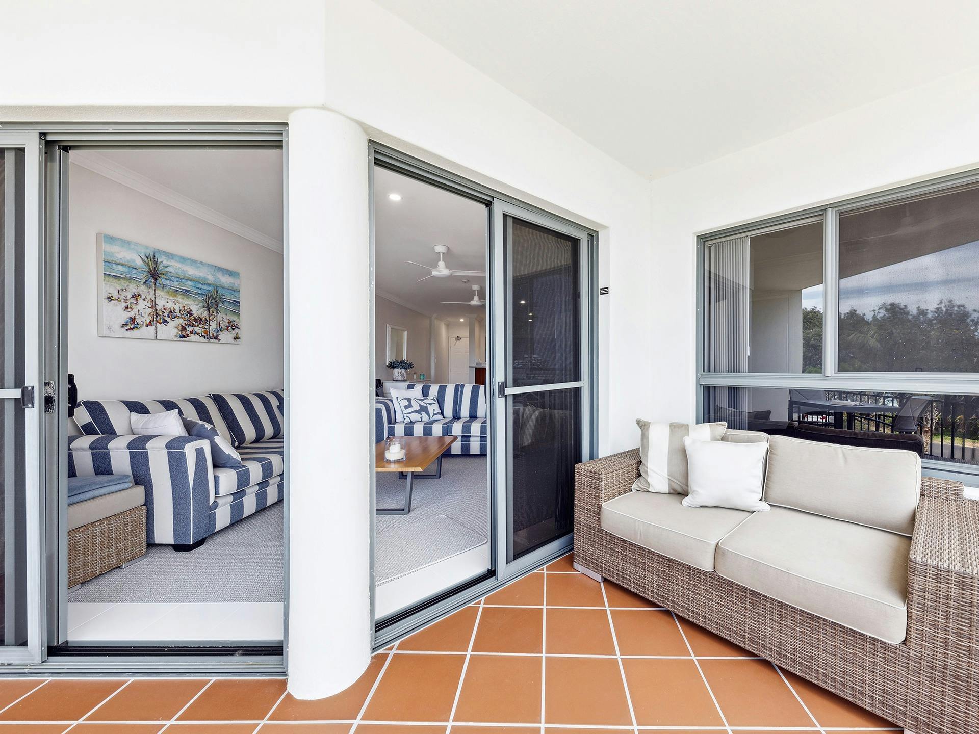 Balcony with ocean views