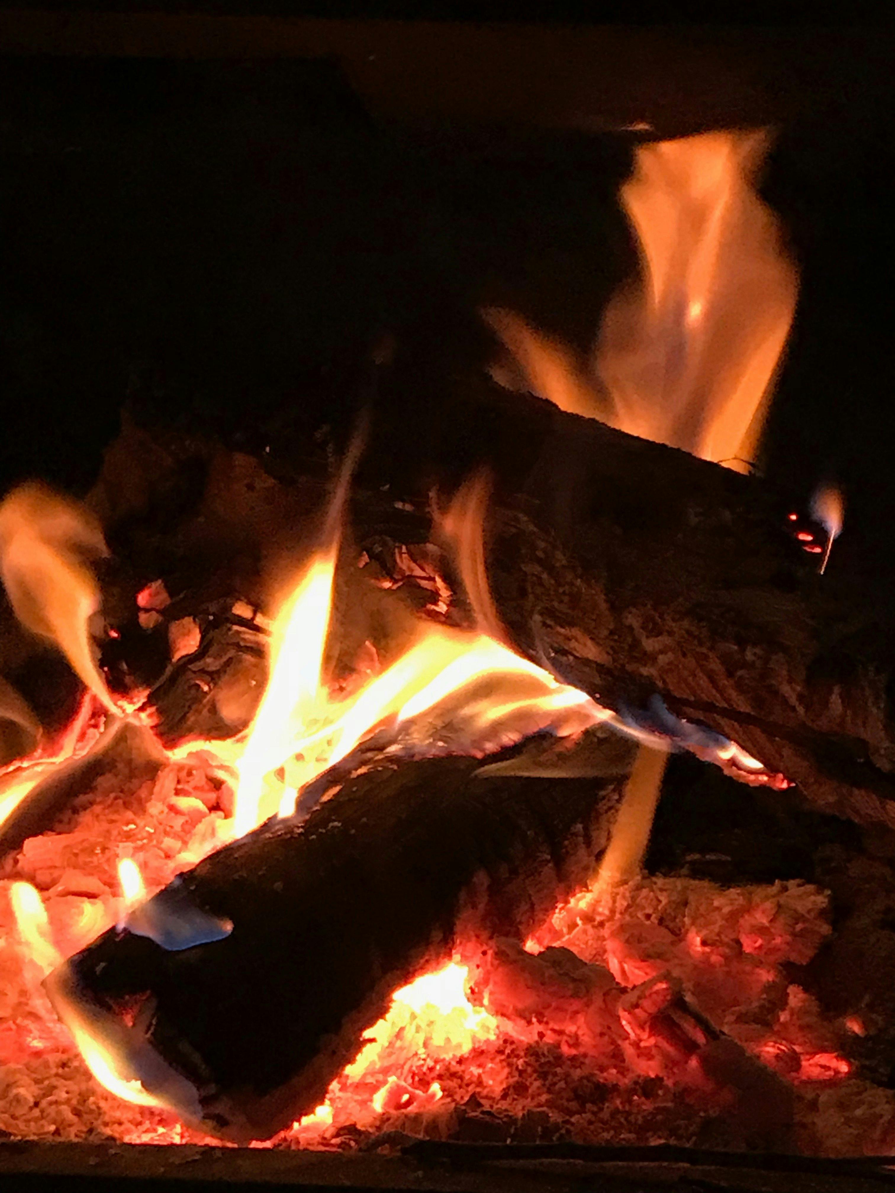 各キャビンには、薪を備えた独自の暖炉があります。