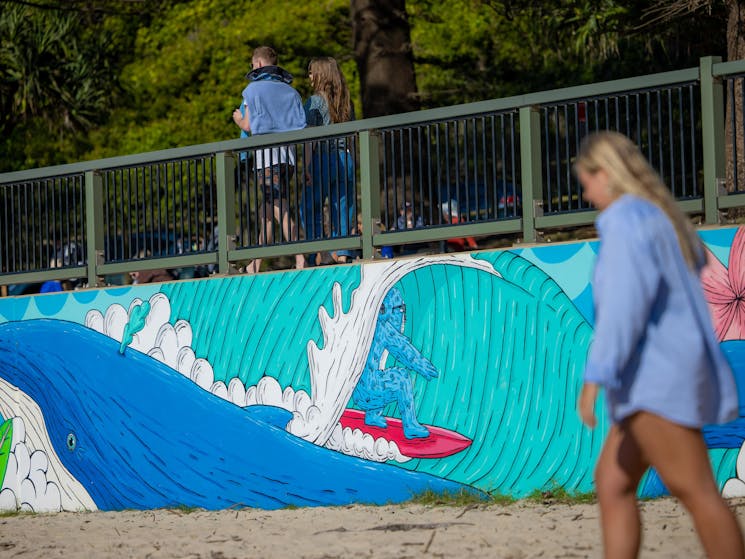Flynns Beach Mural  wave
