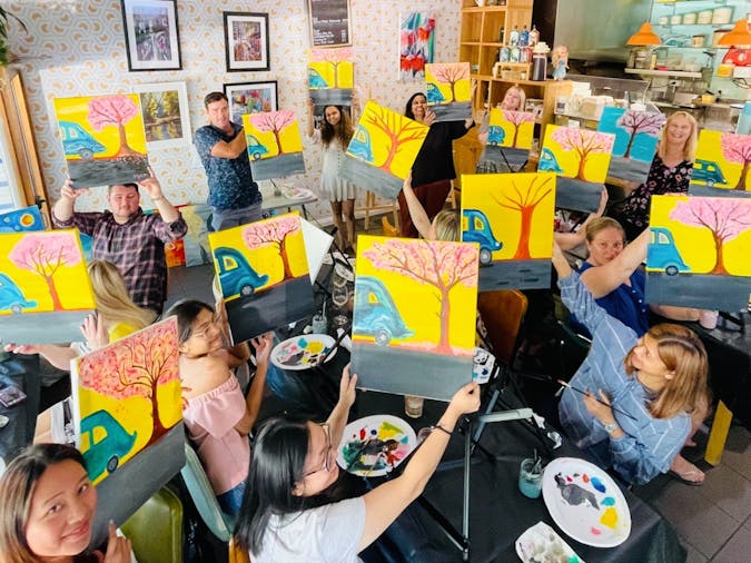 Paint and Sip Event Friday with FRIDA at The Arthur Art House by Paintelaide